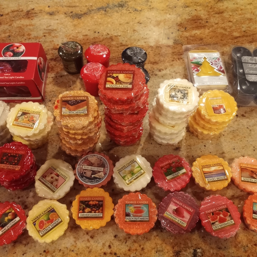 Yankee Candle Wax Melts, Tea Lights, Votives And Others Lot